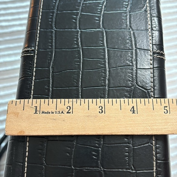 Wilson’s Leather Black Croc Embossed Travel Tote Bag Y2K - Picture 12 of 12